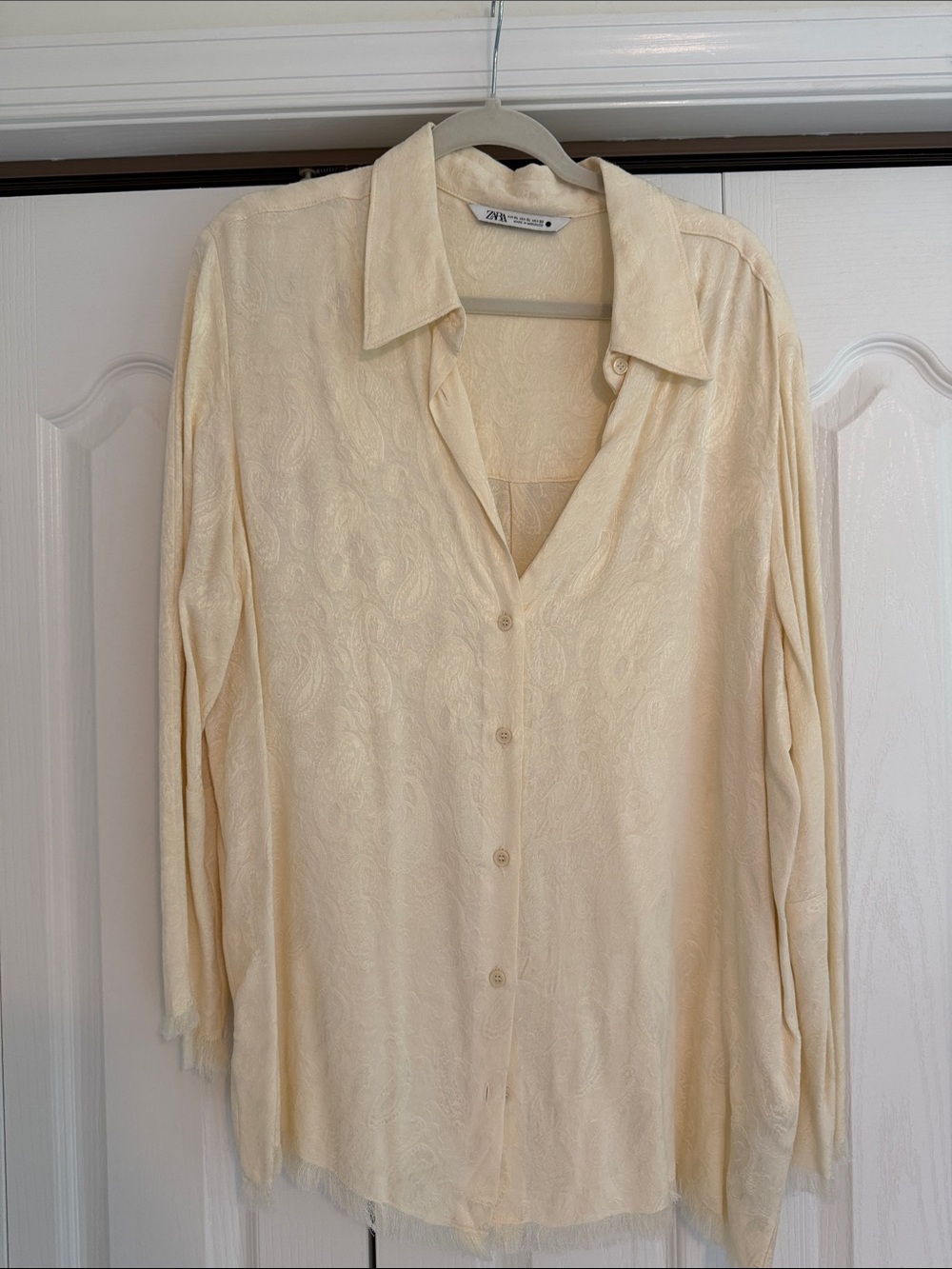 Zara Paisley Button-Down Shirt